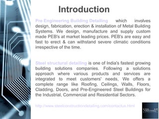 Pre engineering building detailing steel construction detailing | PPT