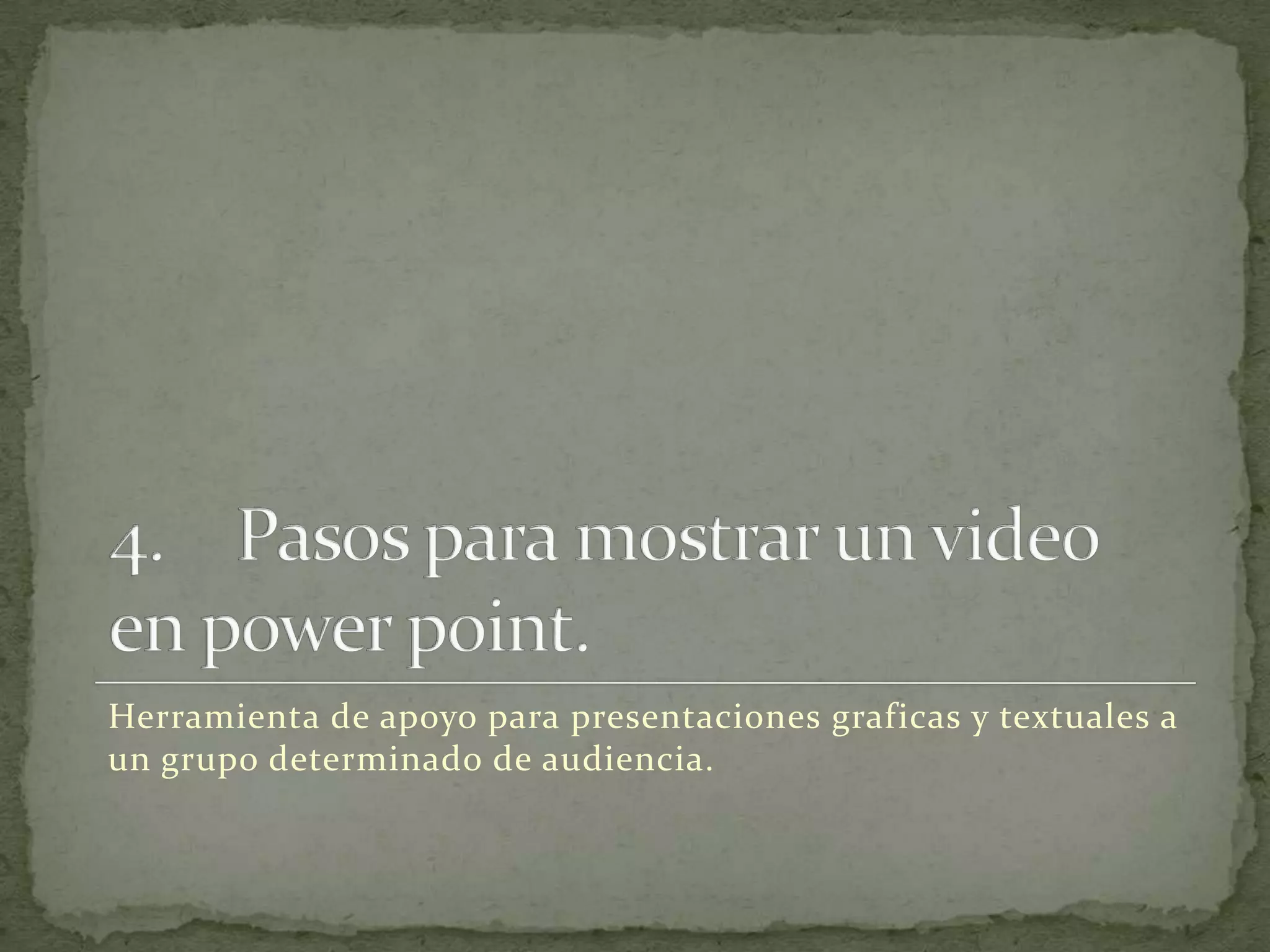 Herramienta de apoyo para presentaciones graficas y textuales a
un grupo determinado de audiencia.
 