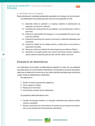 Programa de Estudio 2011. Guía para la Educadora (Educación Básica ...