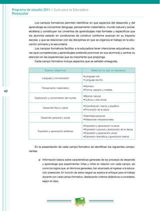 Programa de Estudio 2011. Guía para la Educadora (Educación Básica ...