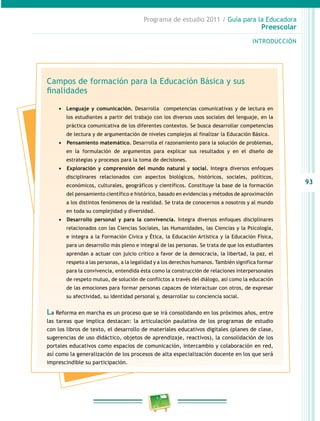 Programa de Estudio 2011. Guía para la Educadora (Educación Básica ...