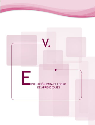 VALUACIÓN PARA EL LOGRO
DE APRENDIZAJES
V.
E
 