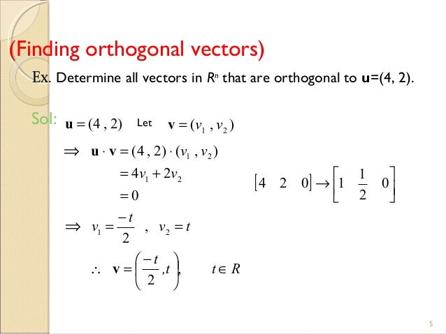 finding orthagonal vector 2d