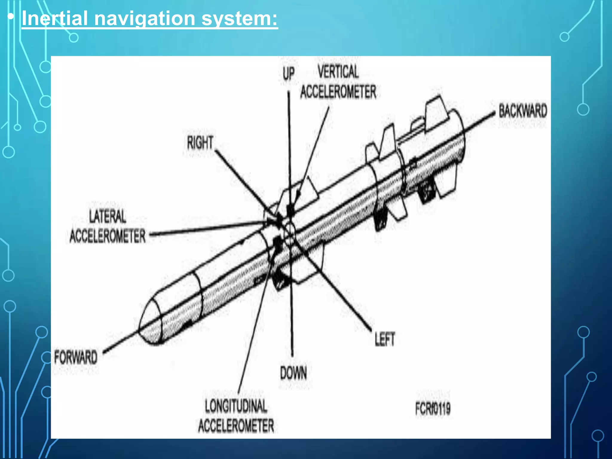 • Inertial navigation system:
 