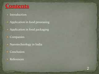 nanotechnology in food packaging | PPTX