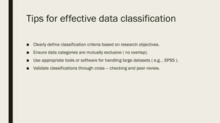 Comprehensive Guide to Data Compilation, Tabulation, and Classification ...