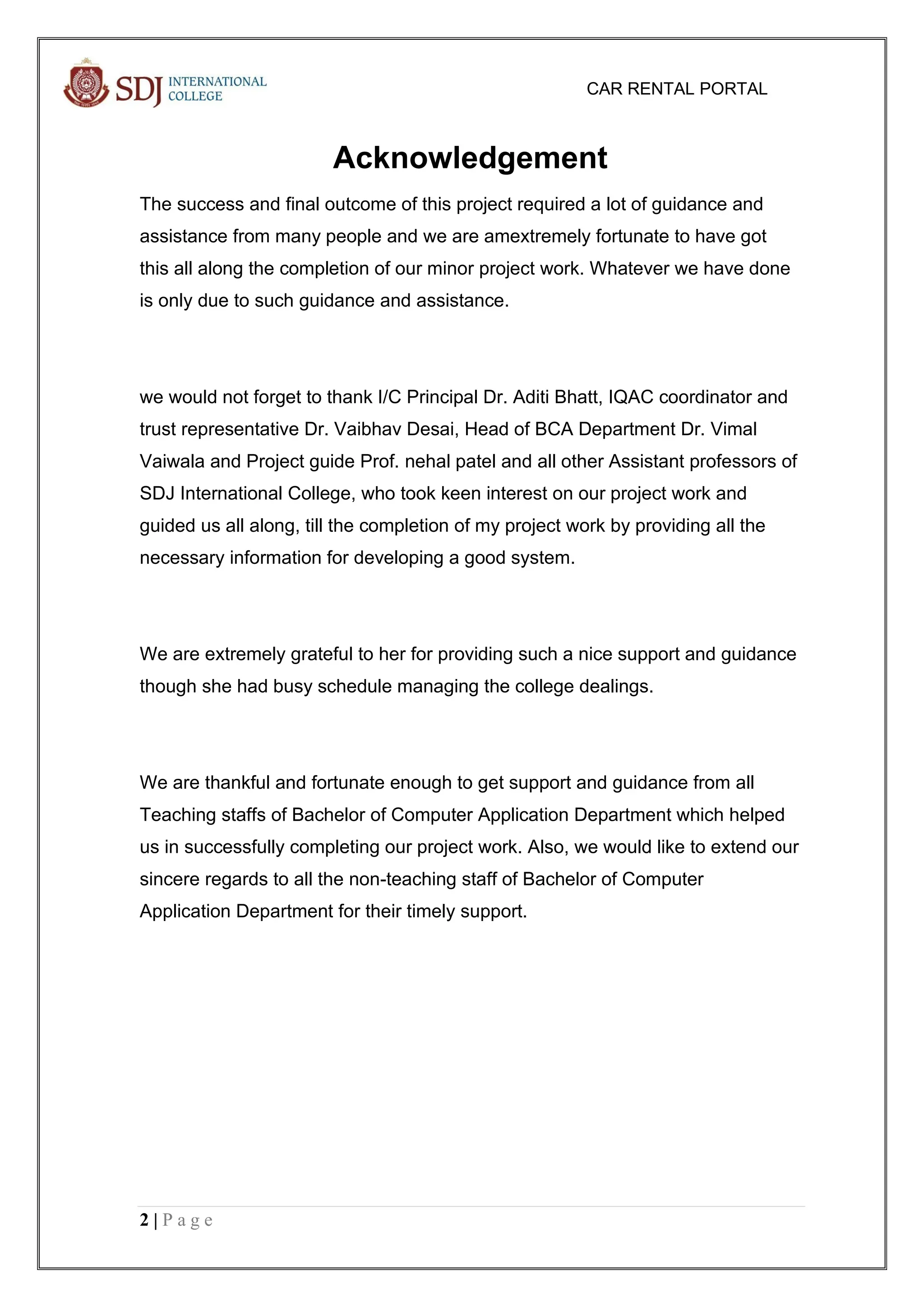 bca project for application and final project | PDF