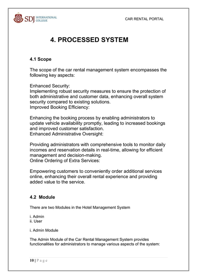 bca project for application and final project | PDF