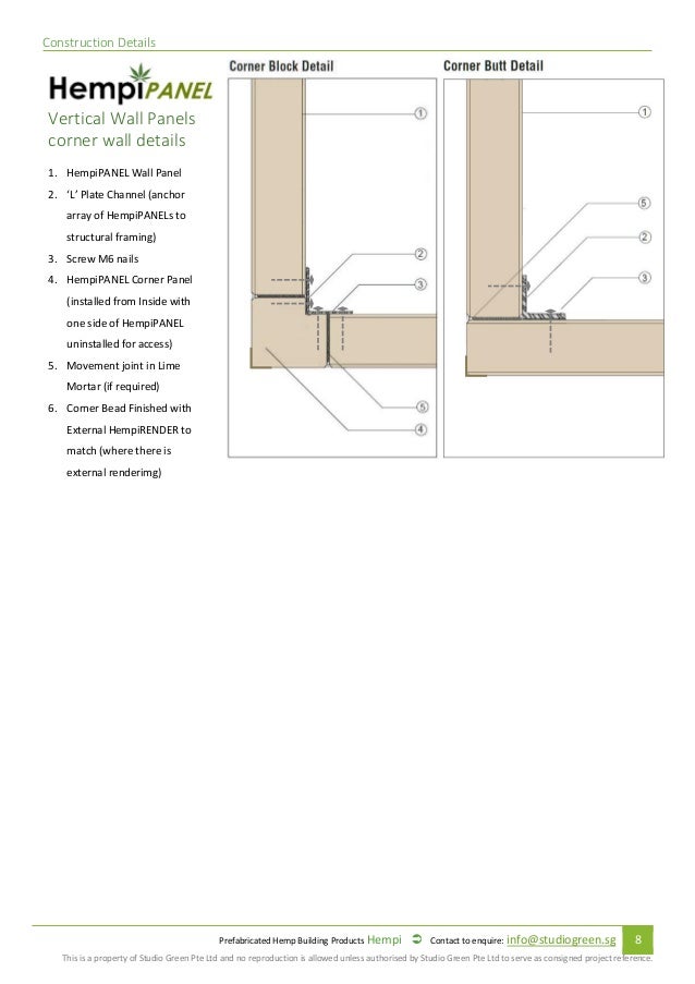 Prefabricated hempcrete specification and installation manual 2015