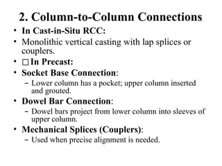 Coupler Rcc Prefabricated Structures (Unit-4) Anna university | PPTX