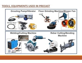 TOOLS, EQUIPMENTS USED IN PRECAST
 