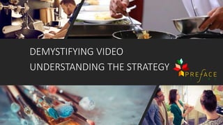 DEMYSTIFYING VIDEO
UNDERSTANDING THE STRATEGY
 