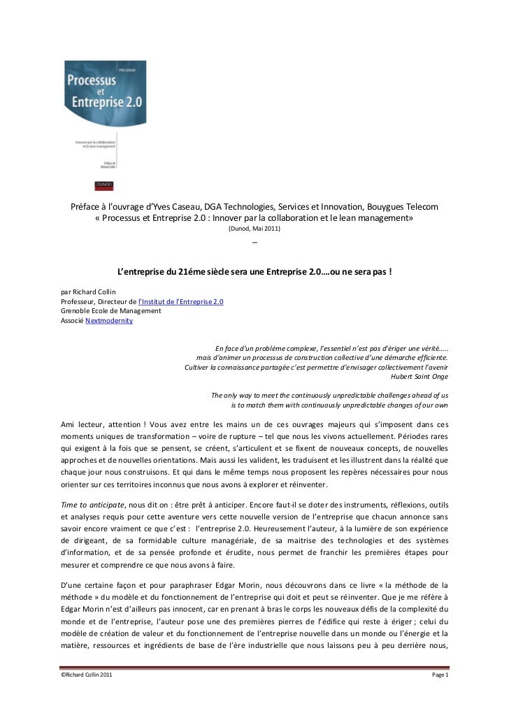 L'entreprise du 21eme siecle sera 2.0 ou ne sera pas