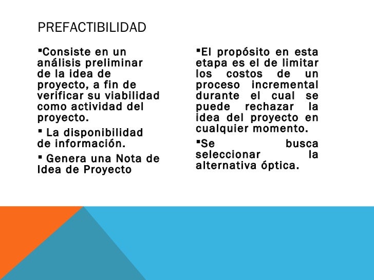 Que Es La Prefactibilidad Y Factibilidad De Un Proyecto Gufa Que Es La Prefactibilidad Y Factibilidad De Un Proyecto Gufa