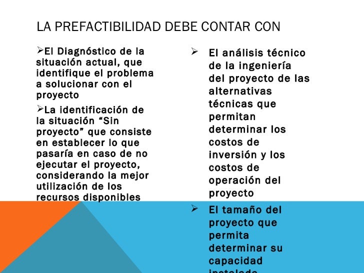 Que Es La Prefactibilidad Y Factibilidad De Un Proyecto Gufa