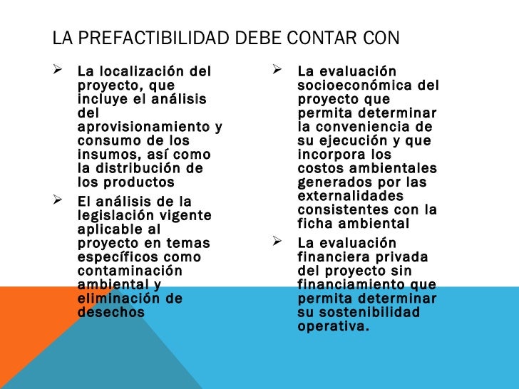 Que Es La Prefactibilidad Y Factibilidad De Un Proyecto Gufa