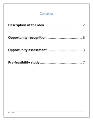 Pre-feasibility study | DOCX