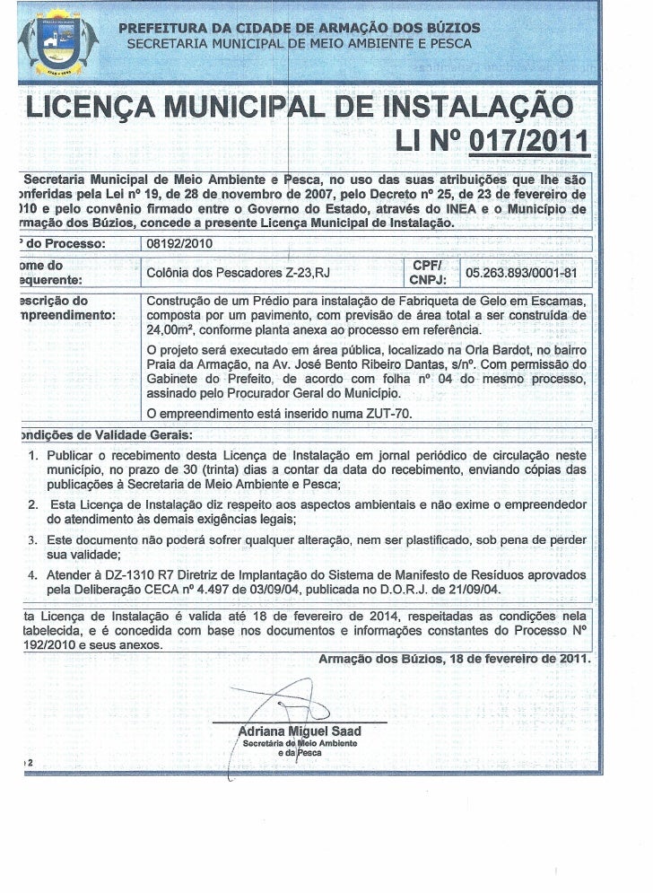 Explique Cada Uma Das Licenças Ambientais Em Vigor No Brasil
