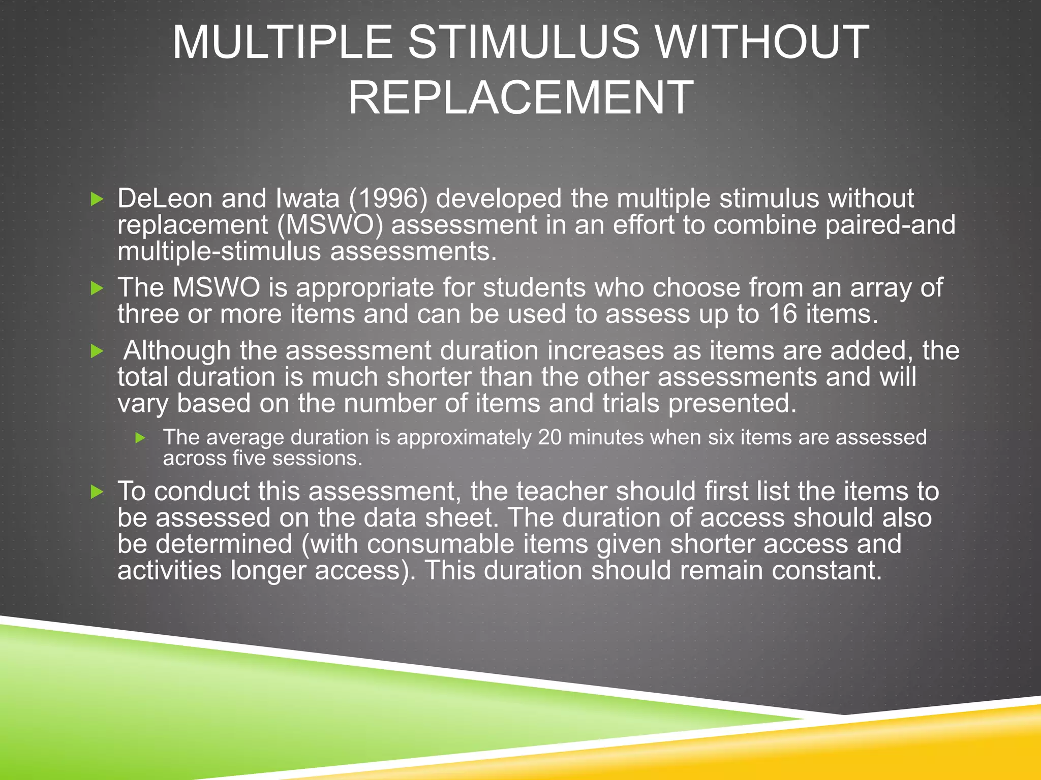 Preference assessment workshop powerpoint | PPTX