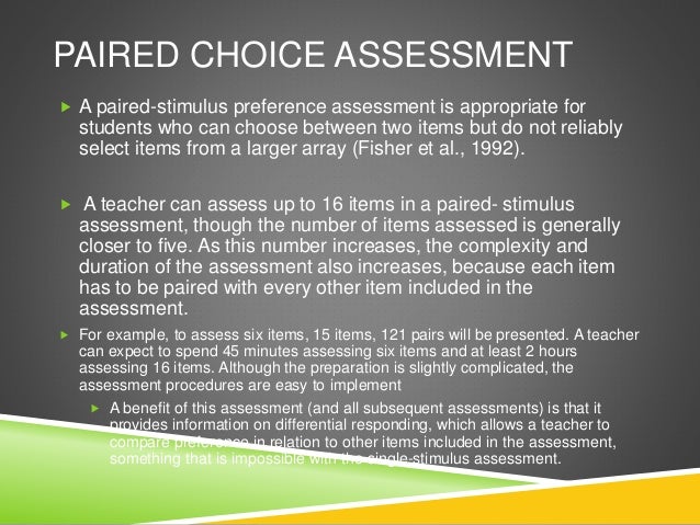 Preference assessment workshop powerpoint