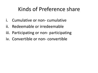 Preference Shares | PPTX