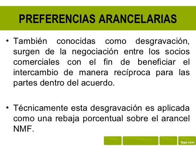 Preferencias Arancelarias