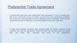 Preferential trade agreement PTA India | PPTX
