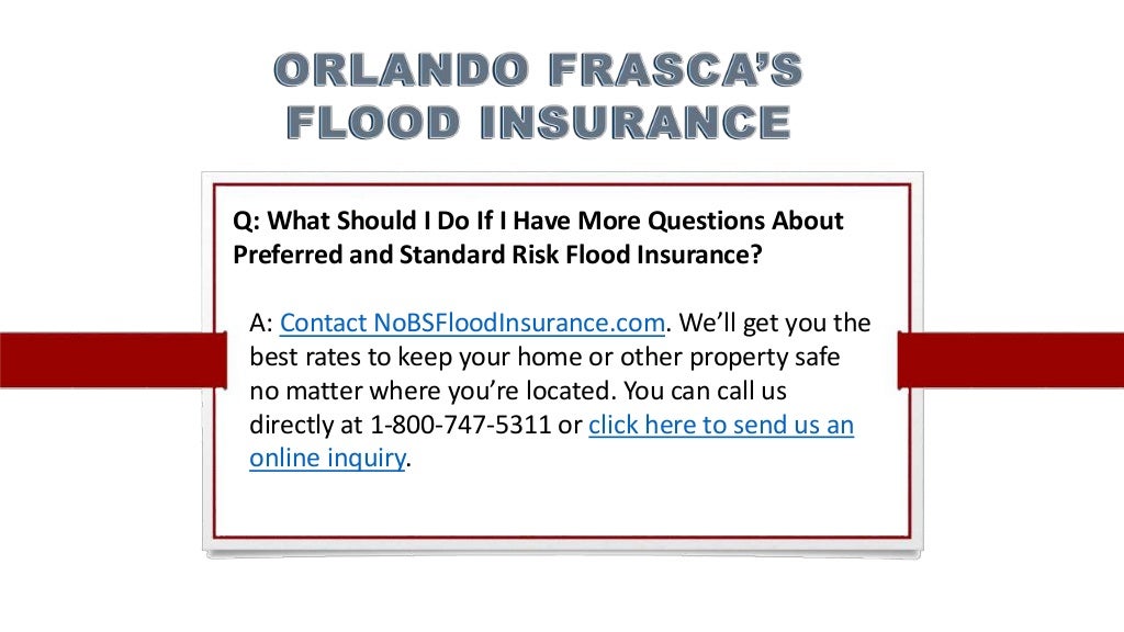 Preferred Risk Vs. Standard Risk Flood Insurance FAQs