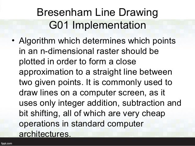 Bresenham Line Drawing Algorithm For All Slopes : D plotter presentation