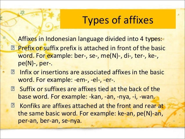 what are the two types of affixes what are the two types of affixes