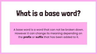Understanding Prefixes and Suffixes: Building Words and Meanings | PDF
