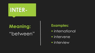 English Prefixes to Improve Your Vocabulary | PPTX