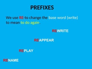 Grammar topic - Prefixes and Suffixes.es