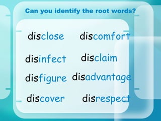 Prefixes dis | PPT
