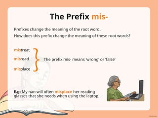 Understanding Verb Prefixes: de-, dis-, mis-, over-, and re- | PPT
