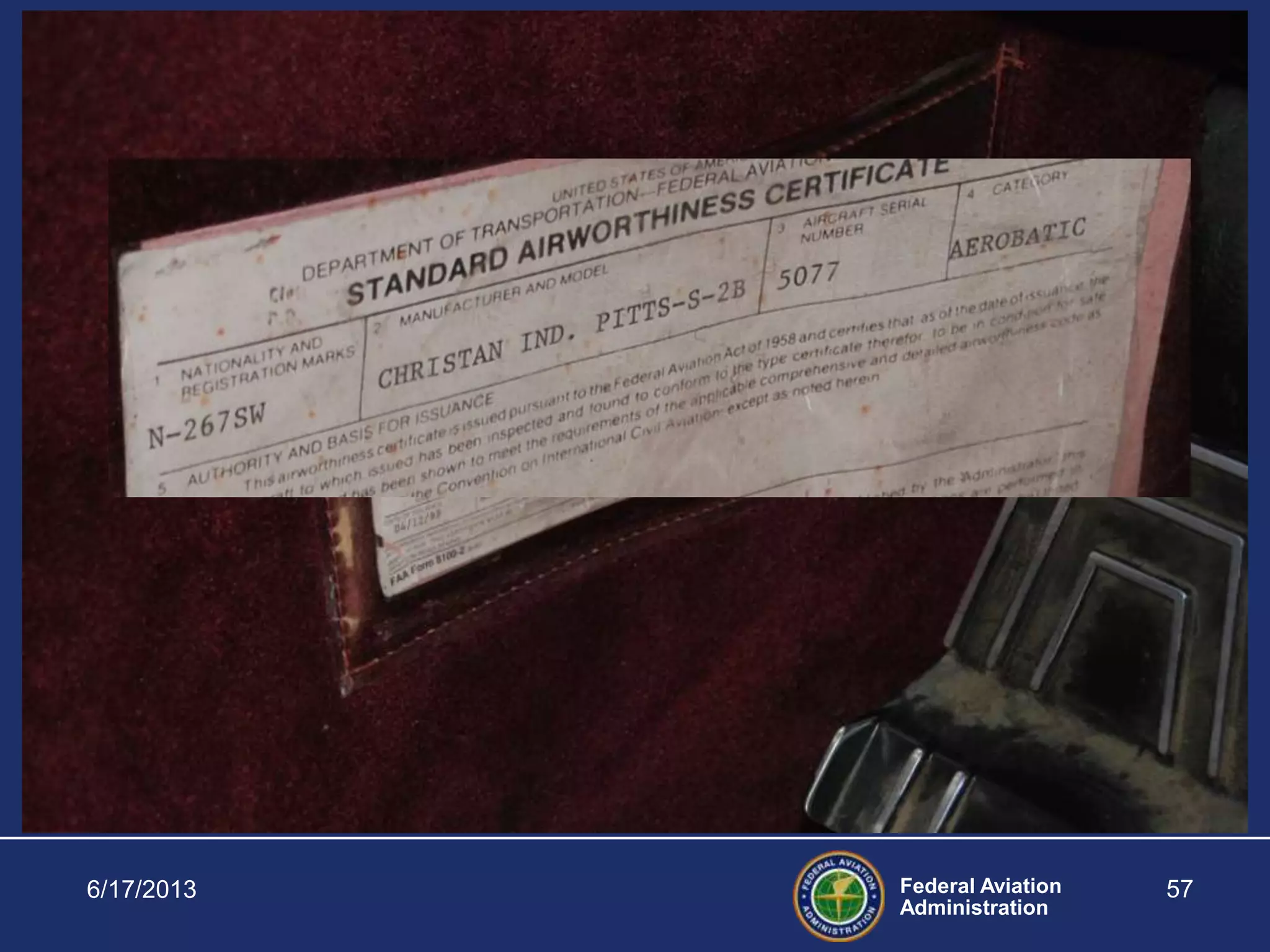 Federal Aviation
Administration
6/17/2013 57
 