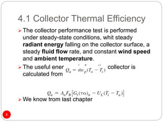 Collector Performance Testing Preformence of solar collector by zamir | PPTX