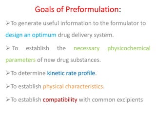 preformulation study ralated to pharmaceuticals | PPT