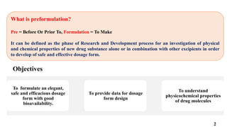 Preformation Sample Comprehensive Preformulation Studies in Pharmaceutical Product ...