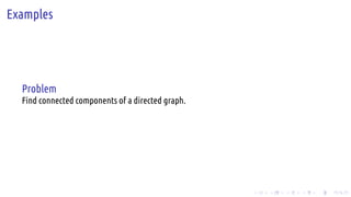.
.
.
.
.
.
.
.
.
.
.
.
.
.
.
.
.
.
.
.
.
.
.
.
.
.
.
.
.
.
.
.
.
.
.
.
.
.
.
.
Examples
Problem
Find connected components of a directed graph.
 