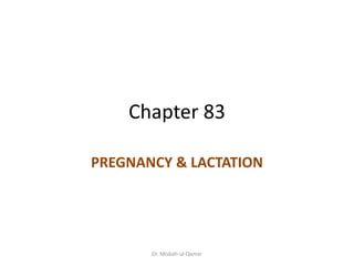 Chapter 83
PREGNANCY & LACTATION
Dr. Misbah-ul-Qamar
 