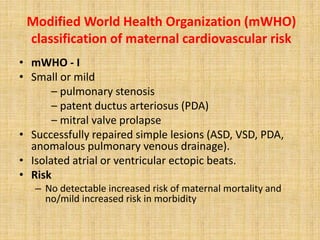 Modified Who Management of Cardiovascular Disease during Pregnancy | PPTX
