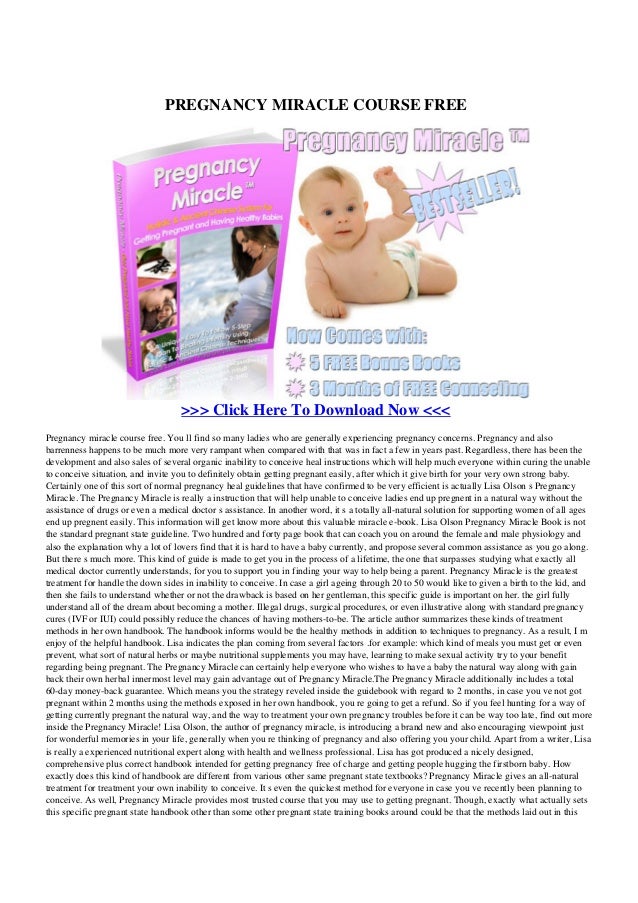 Pregnancy miraclecoursefree