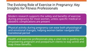 Comprehensive Guide to Pregnancy and Postpartum Exercise Training for ...