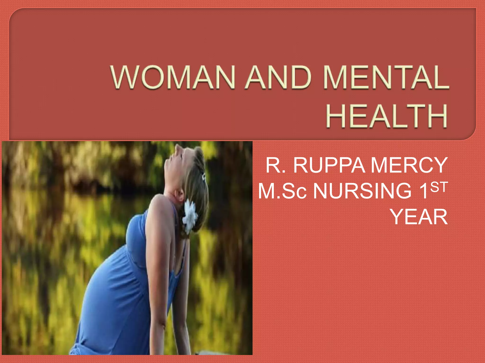 Women and mental health | PPTX