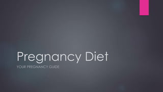 Pregnancy Diet
YOUR PREGNANCY GUIDE
 