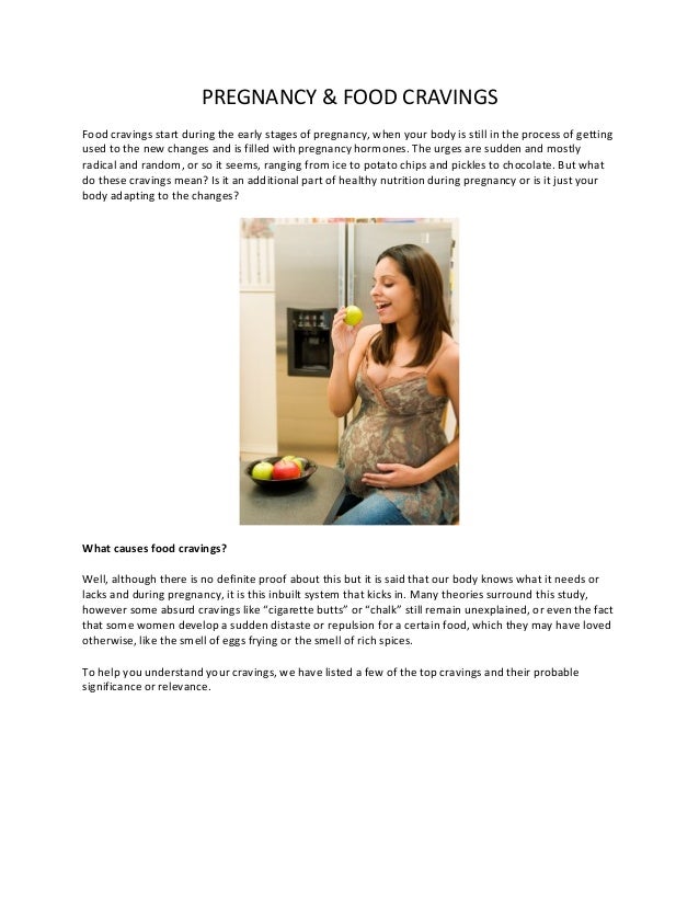 when do food cravings start with pregnancy