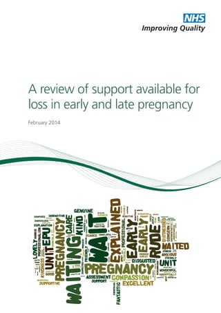 Improving Quality
NHS
A review of support available for
loss in early and late pregnancy
February 2014
 