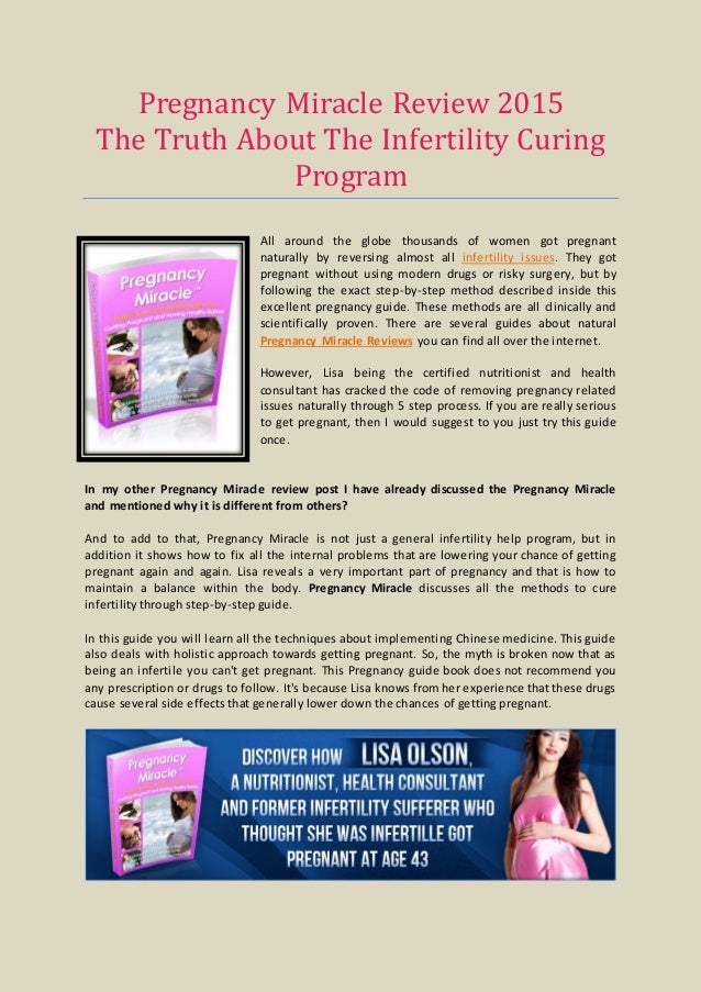 Pregnancy Miracle Review 2015 Does It Really Work?