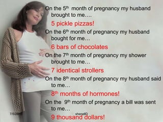 Different Types of ExerciseTAILOR SITTINGIt strengthens the thigh and stretches perineal muscles. The woman should not put one ankle on top of the other but should place one leg in front of the other gently push on her knees (pushing them toward the floor until she feels her perineum “stretch”7/4/2010shenellD